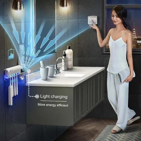 Esterilizador de Cepillo UV + Dispensador Exclusive® 3 en 1