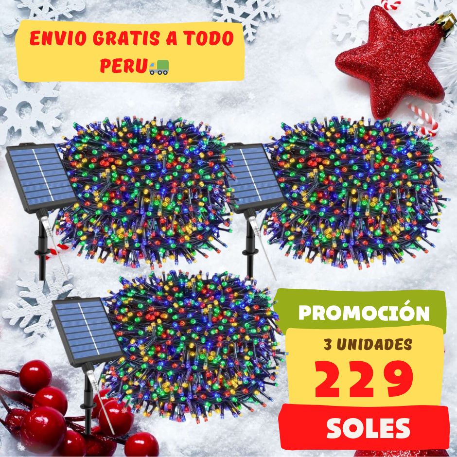 Luz Led con Panel Solar (25 METROS)