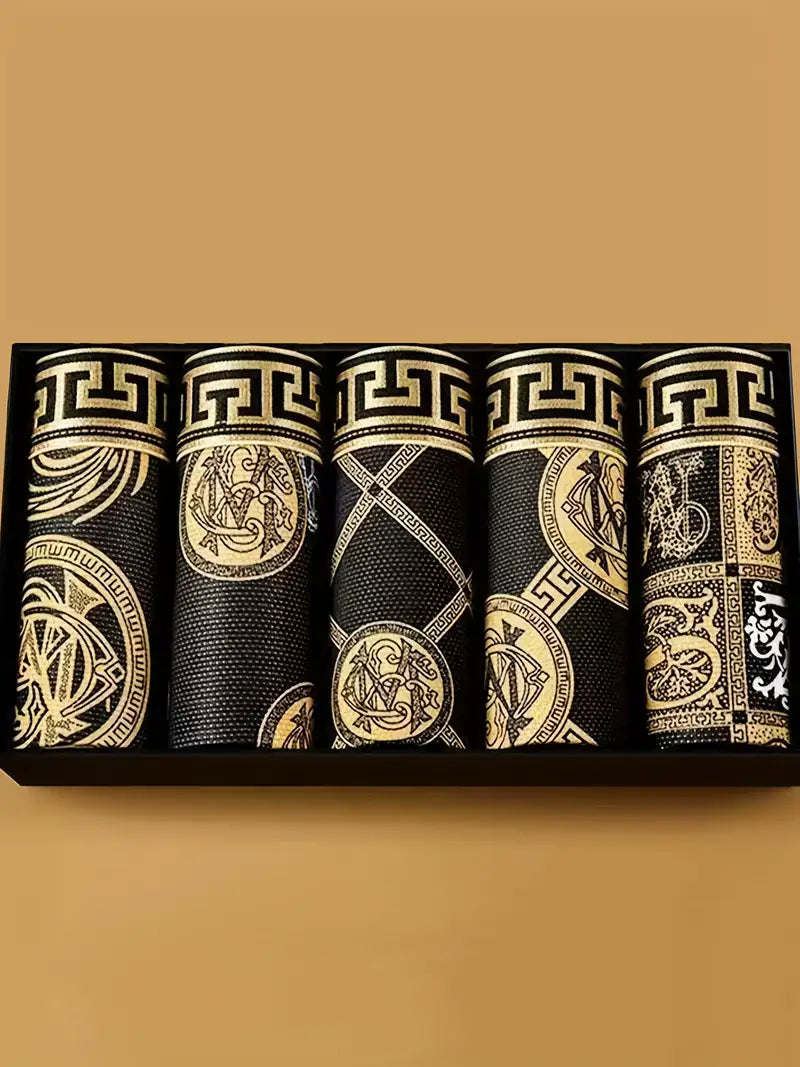 🖤 Set de 5 Bóxers para Hombre de Seda Helada 💛